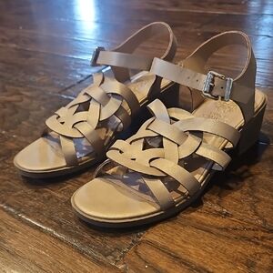 Vince Camuto Beige Strappy Sandals